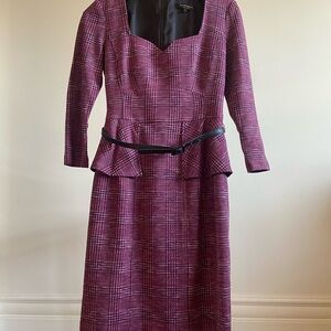 Nanette Lepore Fuscia Peplum Sweetheart neckline